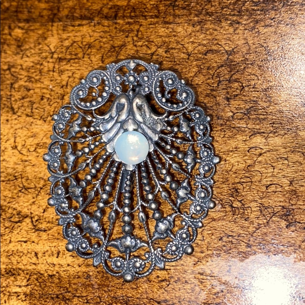Vintage filigree west German brooch pin